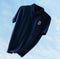 Premium Navy Blue Textured Polo Shirt with Embroidered Logo