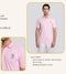 Premium Light Pink Textured Polo Shirt with Embroidered Logo