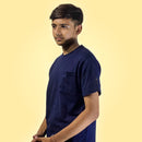 Half Navy Blue Pocket T-Shirt